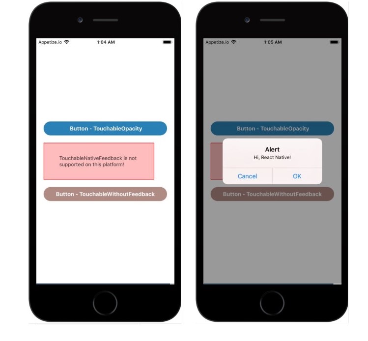 Buttons for iOS platform